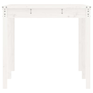 Tavolo da Giardino Bianco 159,5x82,5x76cm Legno Massello Pino 823977