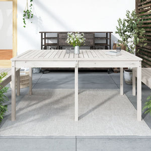 Tavolo da Giardino Bianco 159,5x82,5x76cm Legno Massello Pino 823977