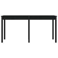 Tavolo da Giardino Nero 159,5x82,5x76 cm Legno Massello di Pino 823980