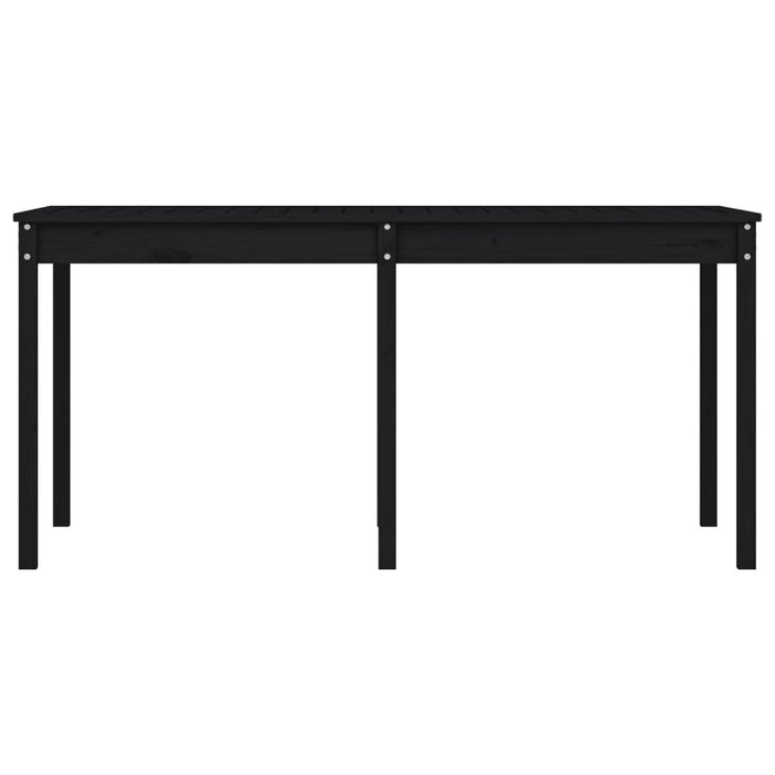 Tavolo da Giardino Nero 159,5x82,5x76 cm Legno Massello di Pino 823980