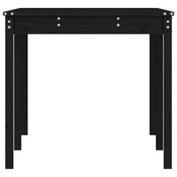 Tavolo da Giardino Nero 159,5x82,5x76 cm Legno Massello di Pino 823980