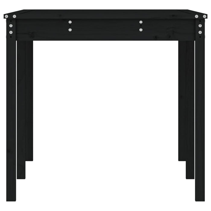 Tavolo da Giardino Nero 159,5x82,5x76 cm Legno Massello di Pino 823980