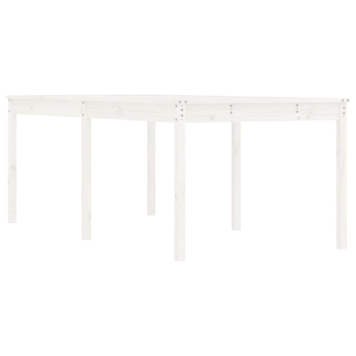 Tavolo da Giardino Bianco 203,5x100x76cm Legno Massello di Pino 823984