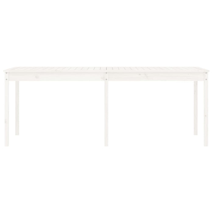 Tavolo da Giardino Bianco 203,5x100x76cm Legno Massello di Pino 823984