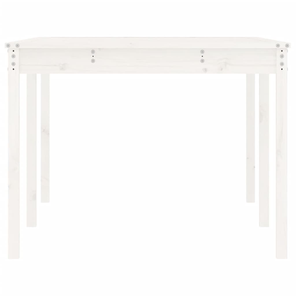 Tavolo da Giardino Bianco 203,5x100x76cm Legno Massello di Pino 823984