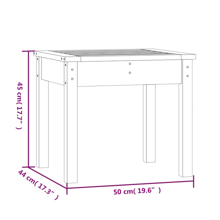 Panca da Giardino Miele 50x44x45 cm Legno Massello di Pino 823993