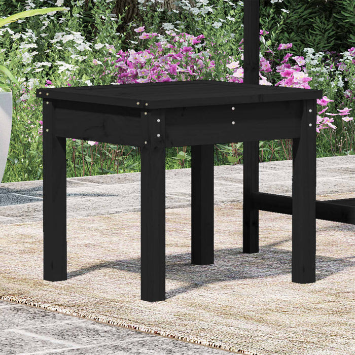 Panca da Giardino Nera 50x44x45 cm Legno Massello di Pino 823994