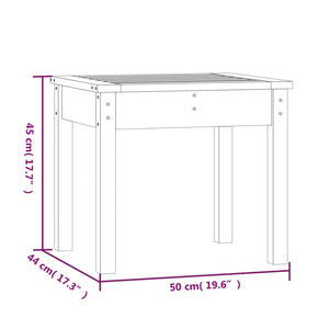 Panca da Giardino Nera 50x44x45 cm Legno Massello di Pino 823994