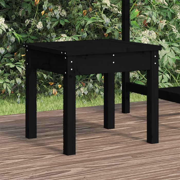 Panca da Giardino Nera 50x44x45 cm Legno Massello di Pino 823994