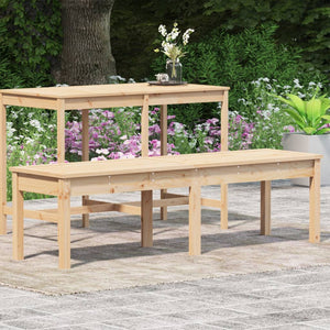 Panca da Giardino 2 Posti 159,5x44x45 cm Legno Massello di Pino 824011