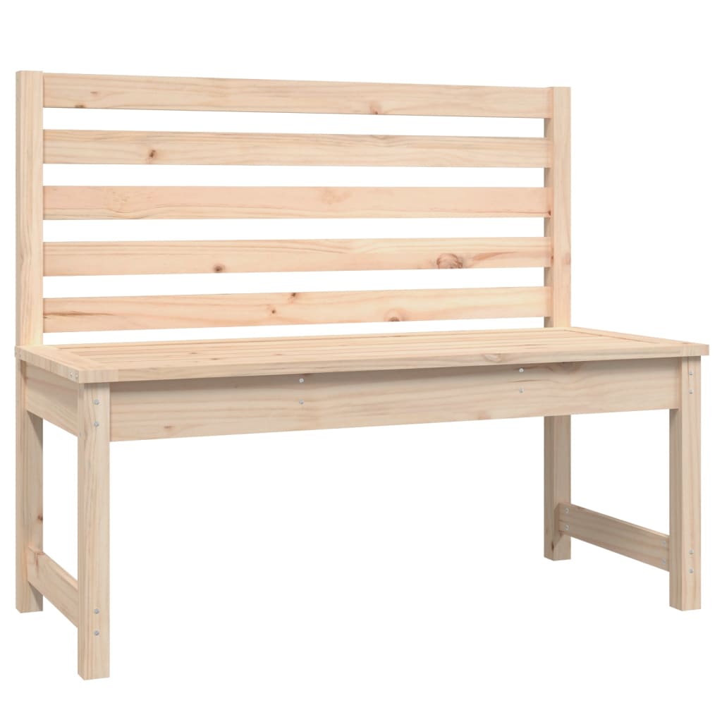 Panca da Giardino 109 cm in Legno Massello di Pino 824032