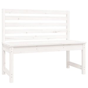 Panca da Giardino Bianca 109 cm in Legno Massello di Pinocod mxl 129883