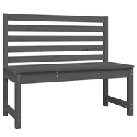 Panca da Giardino Grigia 109 cm in Legno Massello di Pino 824034