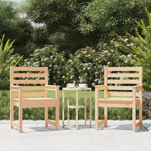 Sedie da Giardino 2pz 60x48x91 cm Legno Massello di Pino 824053