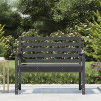 Panca da Giardino Grigia 109x48x91,5 cm Legno Massello di Pinocod mxl 105908