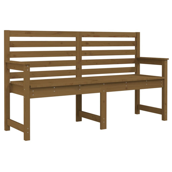 Panca da Giardino Miele 159,5x48x91,5 cm Legno Massello di Pino 824070