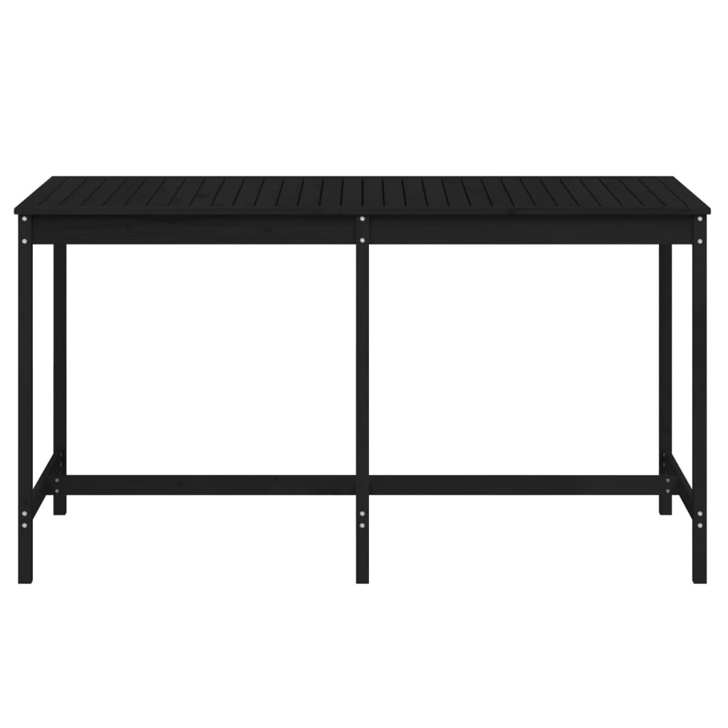 Tavolo da Giardino Nero 203,5x90x110 cm Legno Massello di Pino 824106