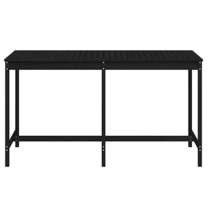 Tavolo da Giardino Nero 203,5x90x110 cm Legno Massello di Pino 824106