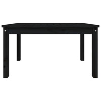 Tavolo da Giardino Nero 82,5x50,5x45 cm Legno Massello Pino 824117