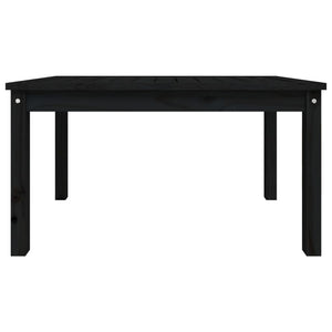 Tavolo da Giardino Nero 82,5x50,5x45 cm Legno Massello Pino 824117