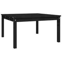 Tavolo da Giardino Nero 82,5x82,5x45 cm Legno Massello di Pino 824124