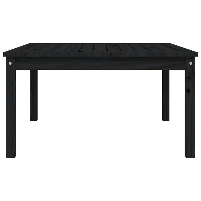 Tavolo da Giardino Nero 82,5x82,5x45 cm Legno Massello di Pino 824124