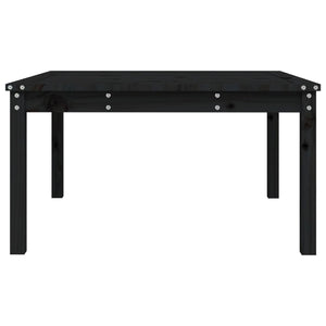 Tavolo da Giardino Nero 82,5x82,5x45 cm Legno Massello di Pino 824124