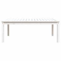 Tavolo da Giardino Bianco 121x82,5x45 cm Legno Massello di Pino 824128