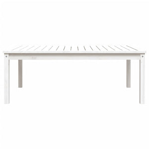 Tavolo da Giardino Bianco 121x82,5x45 cm Legno Massello di Pino 824128