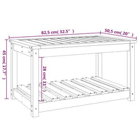 Tavolo da Giardino 82,5x50,5x45 cm in Legno Massello di Pino 824134