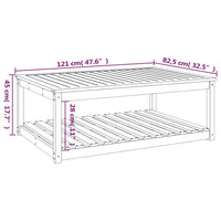 Tavolo da Giardino Grigio 121x82,5x45 cm Legno Massello di Pino 824150