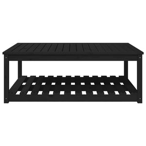 Tavolo da Giardino Nero 121x82,5x45 cm Legno Massello di Pino 824152