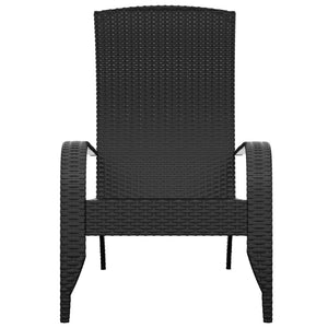 Sedia Adirondack da Giardino Nera in Polyrattan 319694