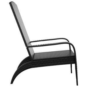 Sedia Adirondack da Giardino Nera in Polyrattan 319694