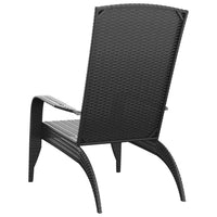 Sedia Adirondack da Giardino Nera in Polyrattan 319694