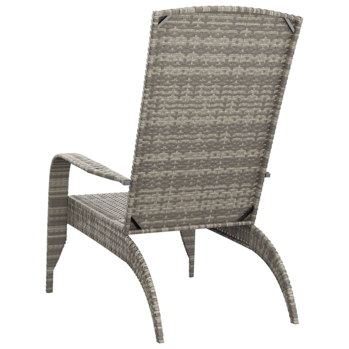 Sedia Adirondack da Giardino Grigia in Polyrattan cod mxl 45358