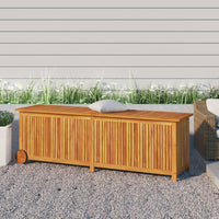 Contenitore da Giardino con Ruote 150x50x58cm Massello Acacia 319713