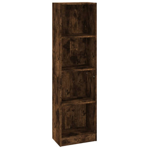 Libreria a 4 Ripiani Rovere Fumo 40x24x143 cm Legno Multistrato cod mxl 13270