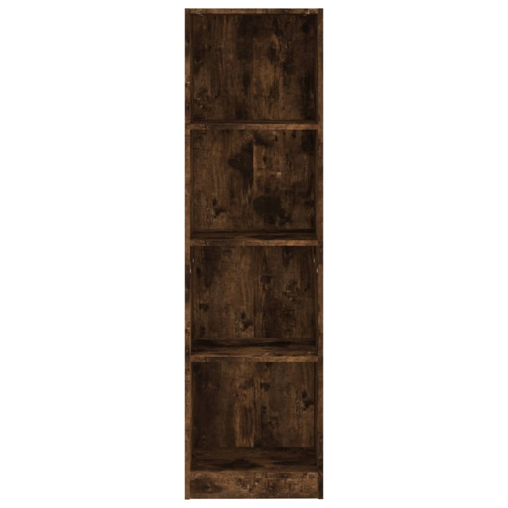 Libreria a 4 Ripiani Rovere Fumo 40x24x143 cm Legno Multistrato cod mxl 13270