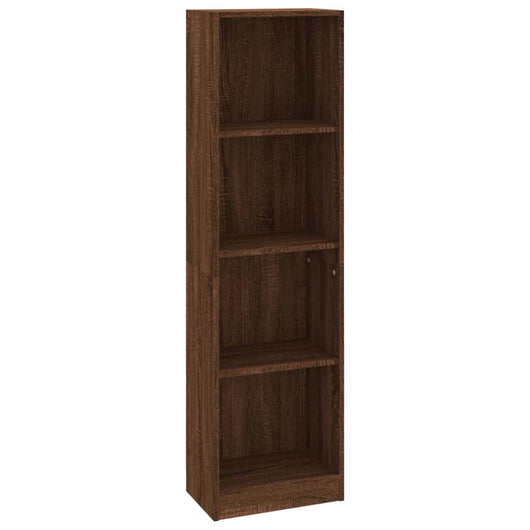 Libreria 4 Ripiani Rovere Marrone 40x24x143cm Legno Multistrato 816067