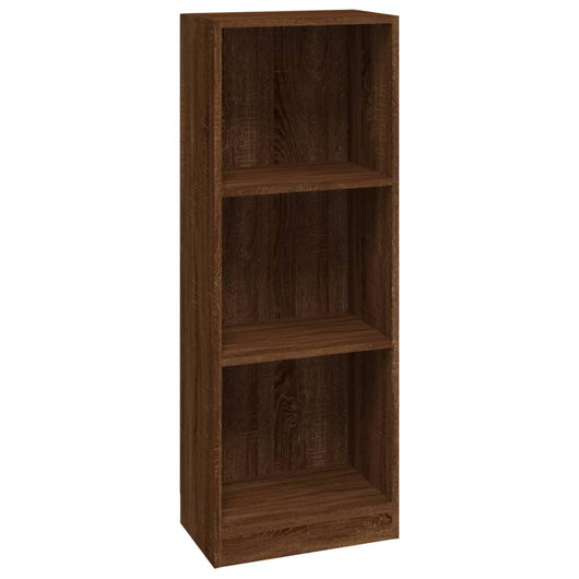 Libreria 3 Ripiani Rovere Marrone 40x24x109cm Legno Multistrato cod mxl 21069