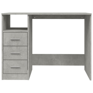 Scrivania Cassetti Grigio Cemento 102x50x76cm Legno Multistrato 823036