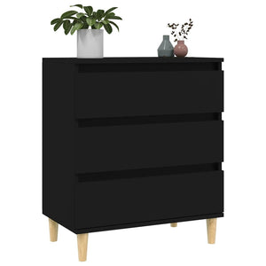 Credenza Nero 60x35x70 cm in Legno Multistrato cod mxl 27245