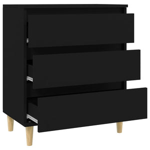 Credenza Nero 60x35x70 cm in Legno Multistrato cod mxl 27245