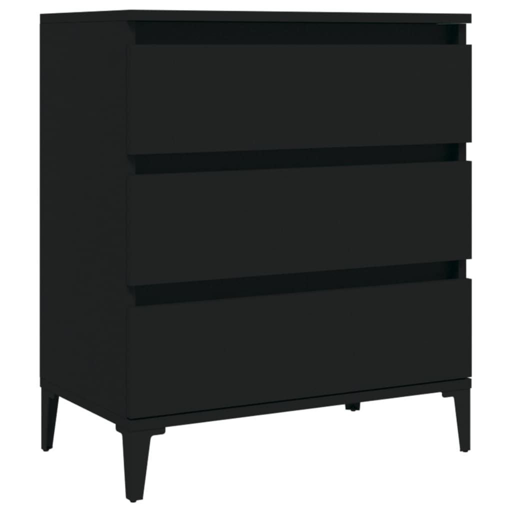 Credenza Nero 60x35x70 cm in Legno Multistrato cod mxl 28125