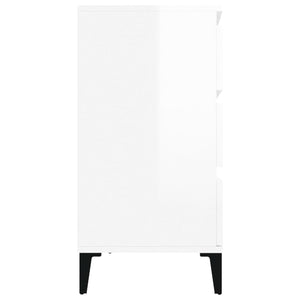 Credenza Bianco Lucido 60x35x70 cm in Legno Multistrato cod mxl 14501