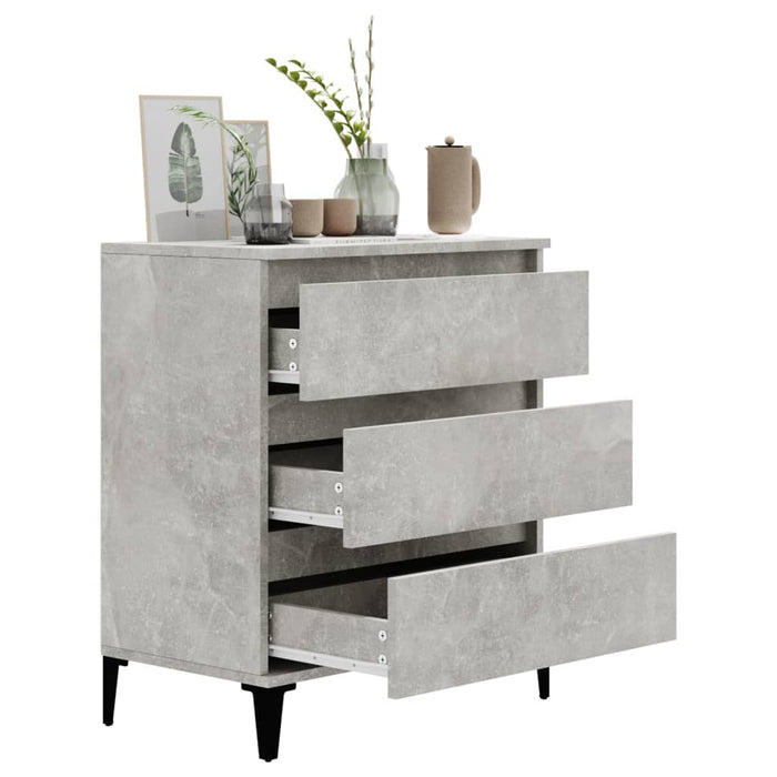 Credenza Grigio Cemento 60x35x70 cm in Legno Multistrato cod mxl 28126