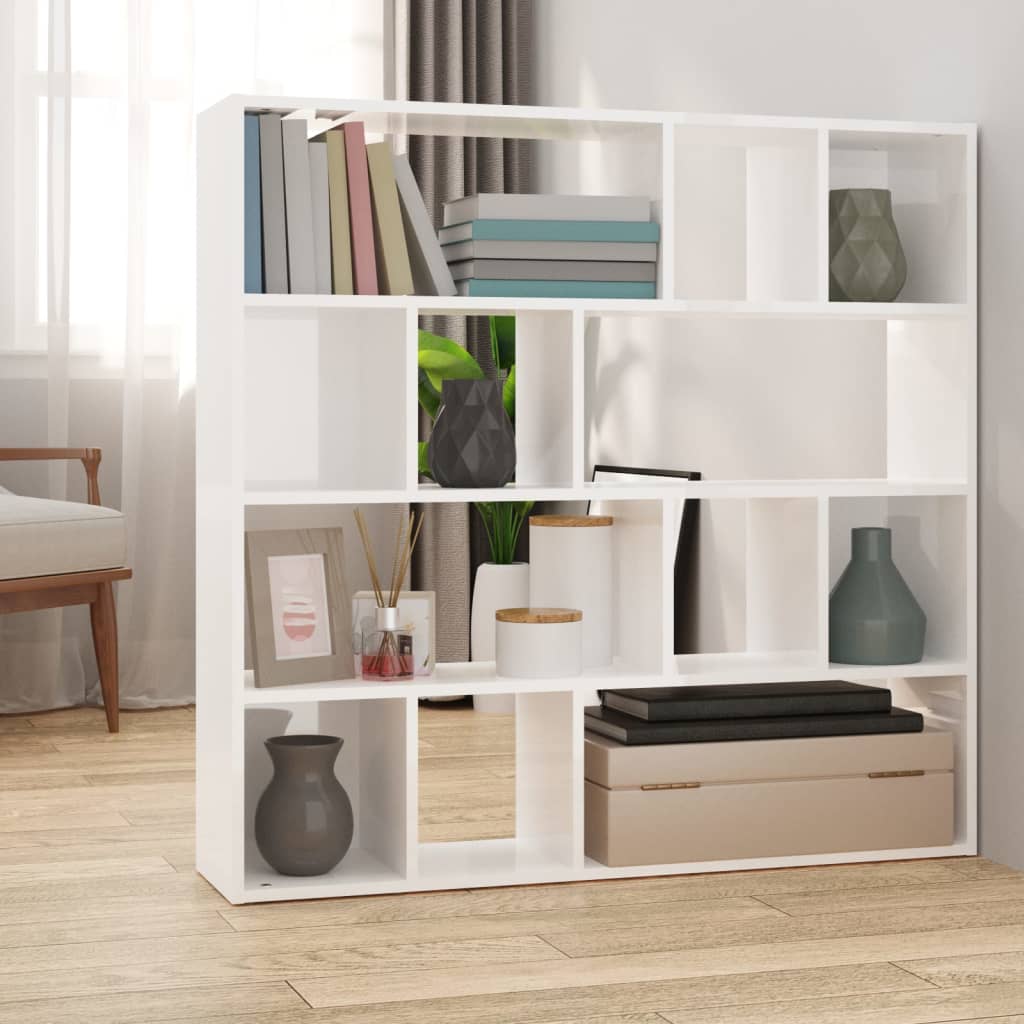 Libreria/Divisorio Bianco Lucido 105x24x102 cm cod mxl 66431