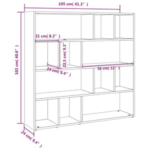 Libreria/Divisorio Grigio Cemento 105x24x102 cm cod mxl 63703