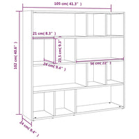 Libreria/Divisorio Rovere Marrone 105x24x102 cm cod mxl 72033